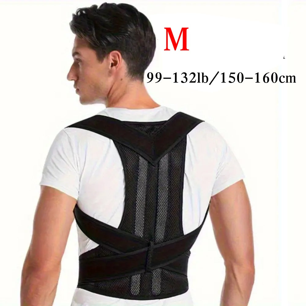 Full Back Support Posture Brace – Adjustable Shoulder, Lumbar & Waist Support for Men & Women