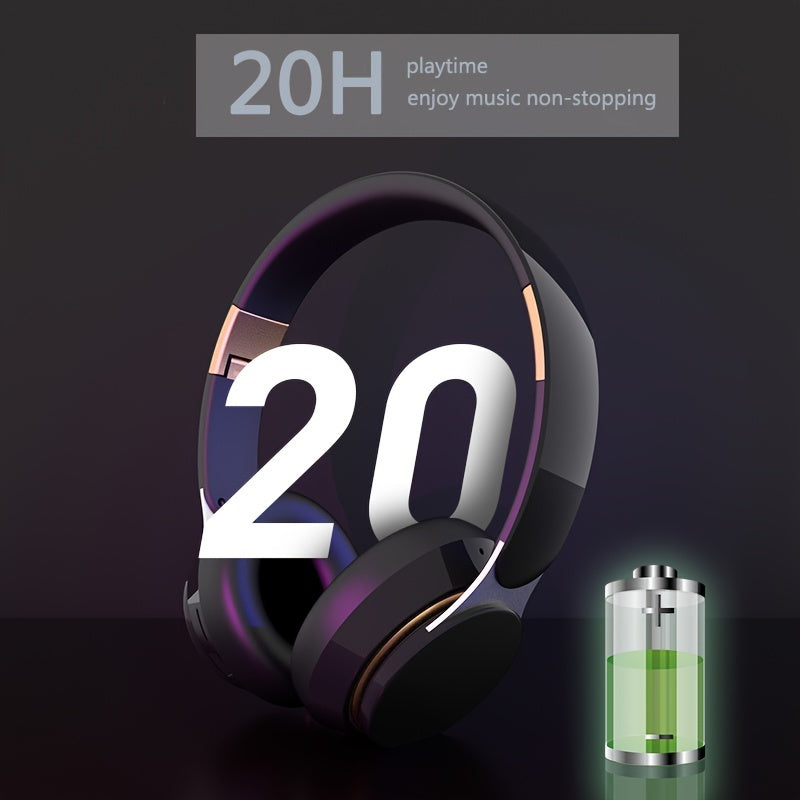 Wireless Over Ear Headphones – Foldable with Mic, FM Radio, AUX & TF Card Support