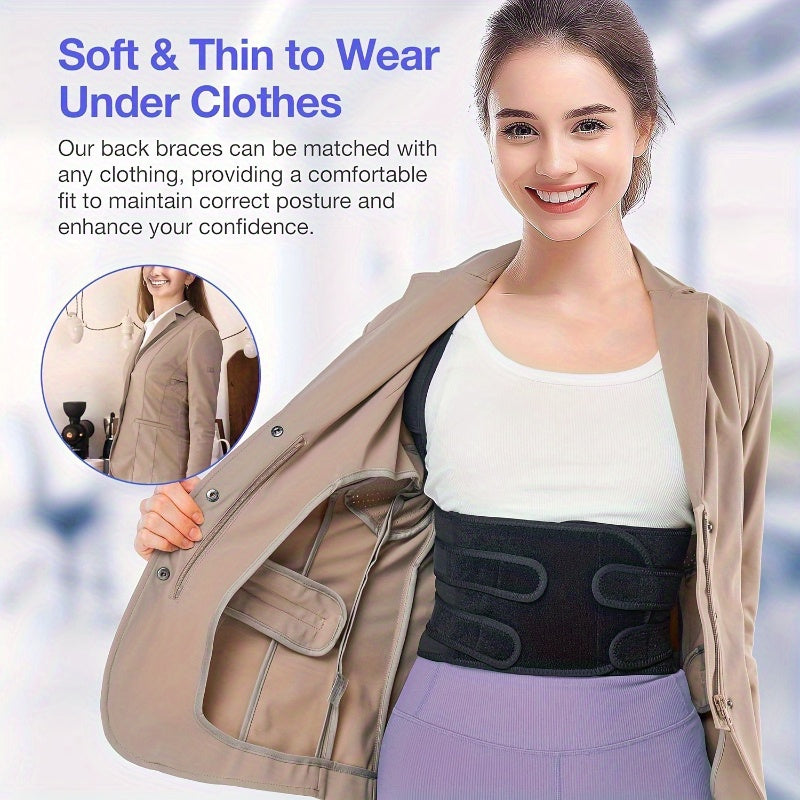 Full Back Support Posture Brace – Adjustable Shoulder, Lumbar & Waist Support for Men & Women