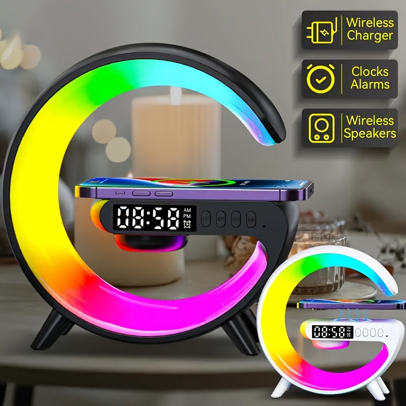 Compact Smart Speaker & Wireless Charger with Sunrise Alarm
