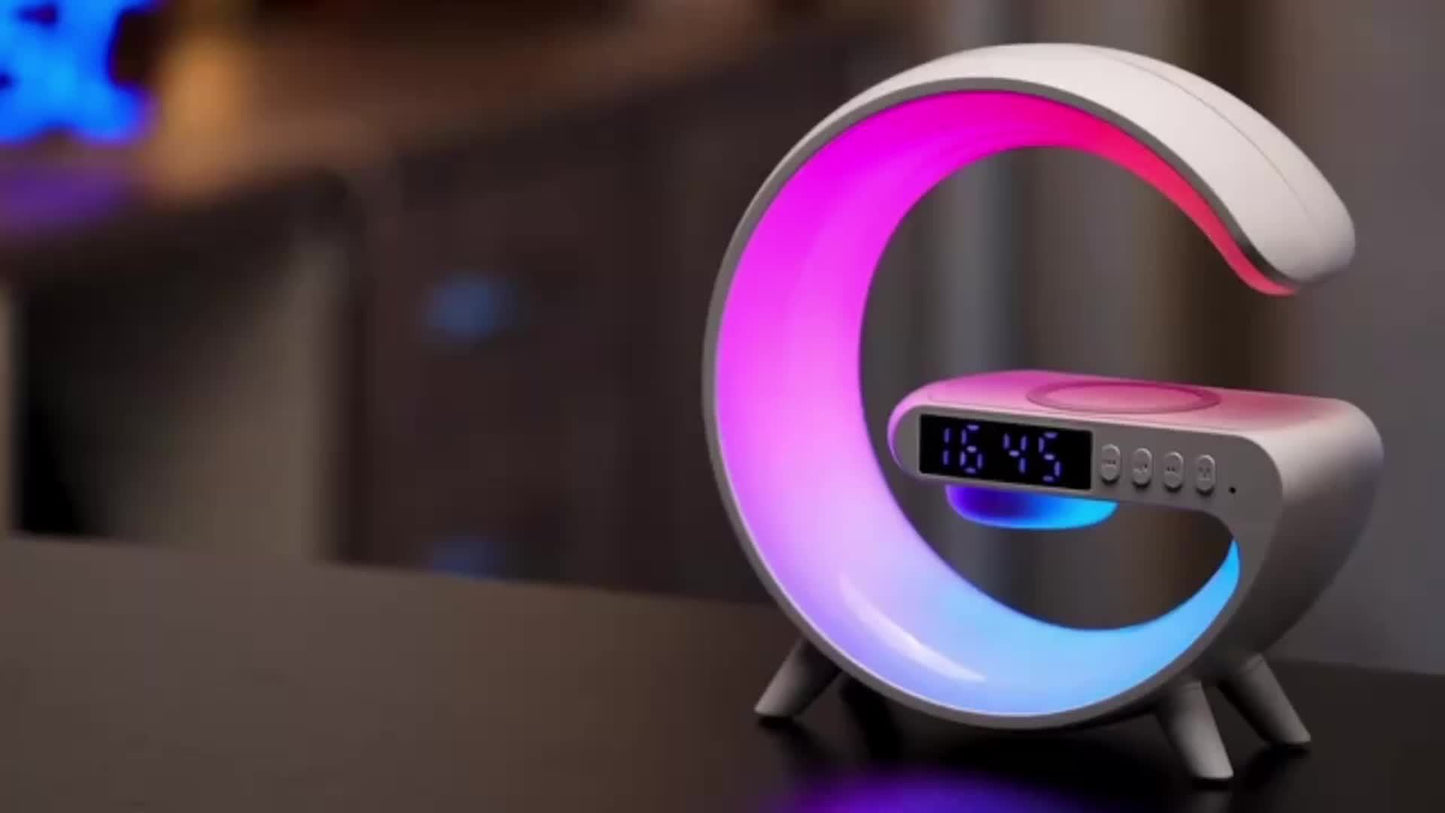 Compact Smart Speaker & Wireless Charger with Sunrise Alarm