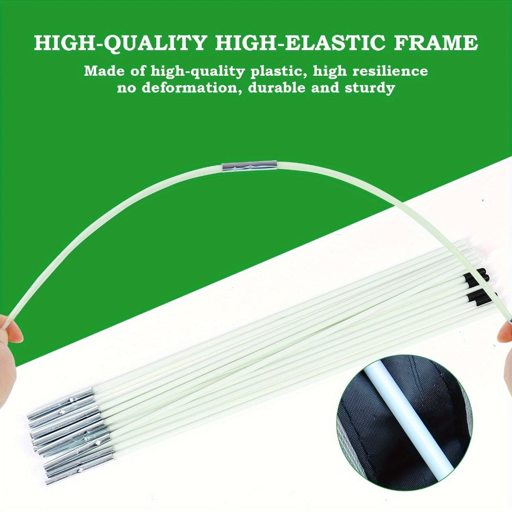 Garden Plant Tent Cover Mesh Netting – Fiber Poles Barrier Bird Pest Protection