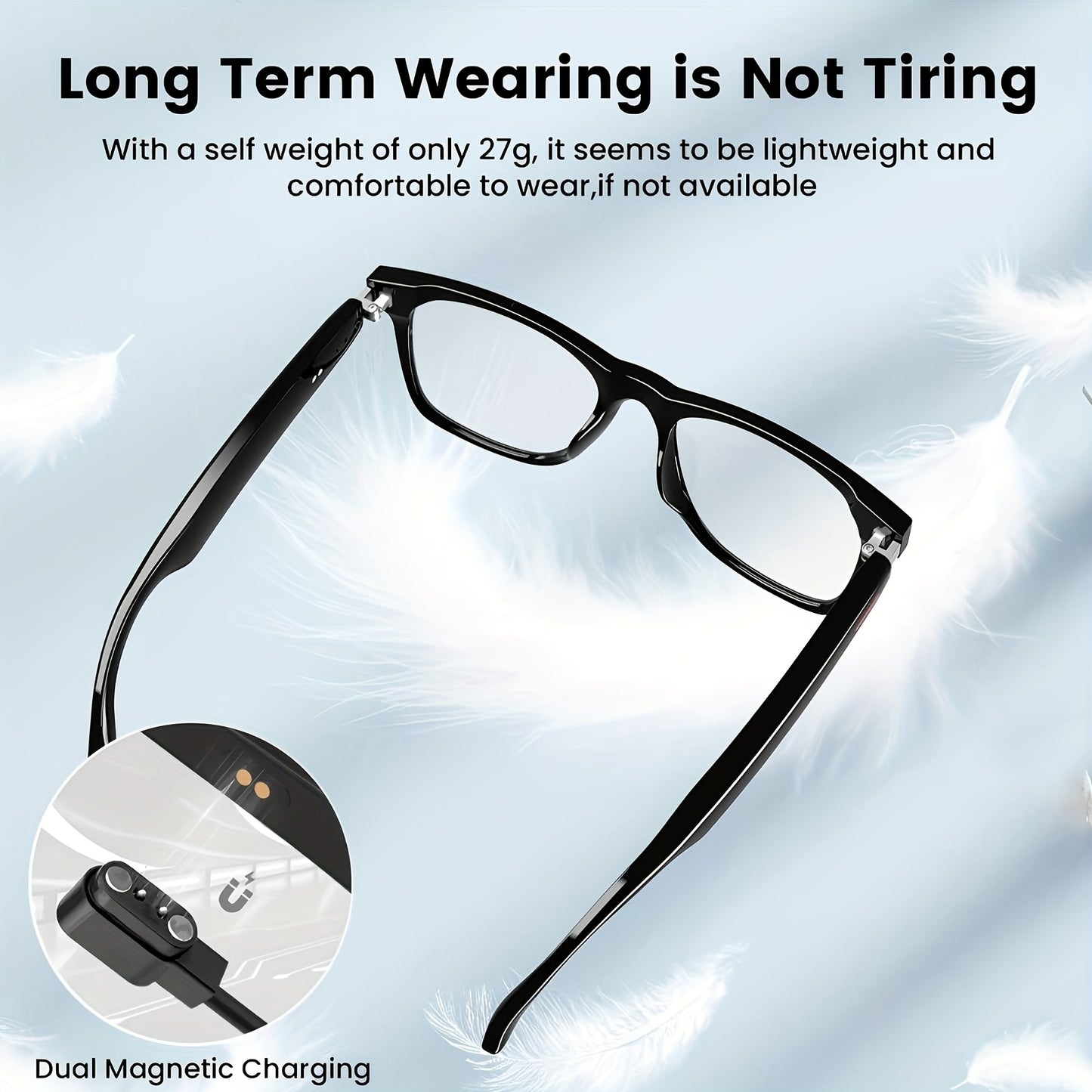 AI Smart Glasses – Handsfree Translation & Calls, Stylish Eyewear Gift for Travel