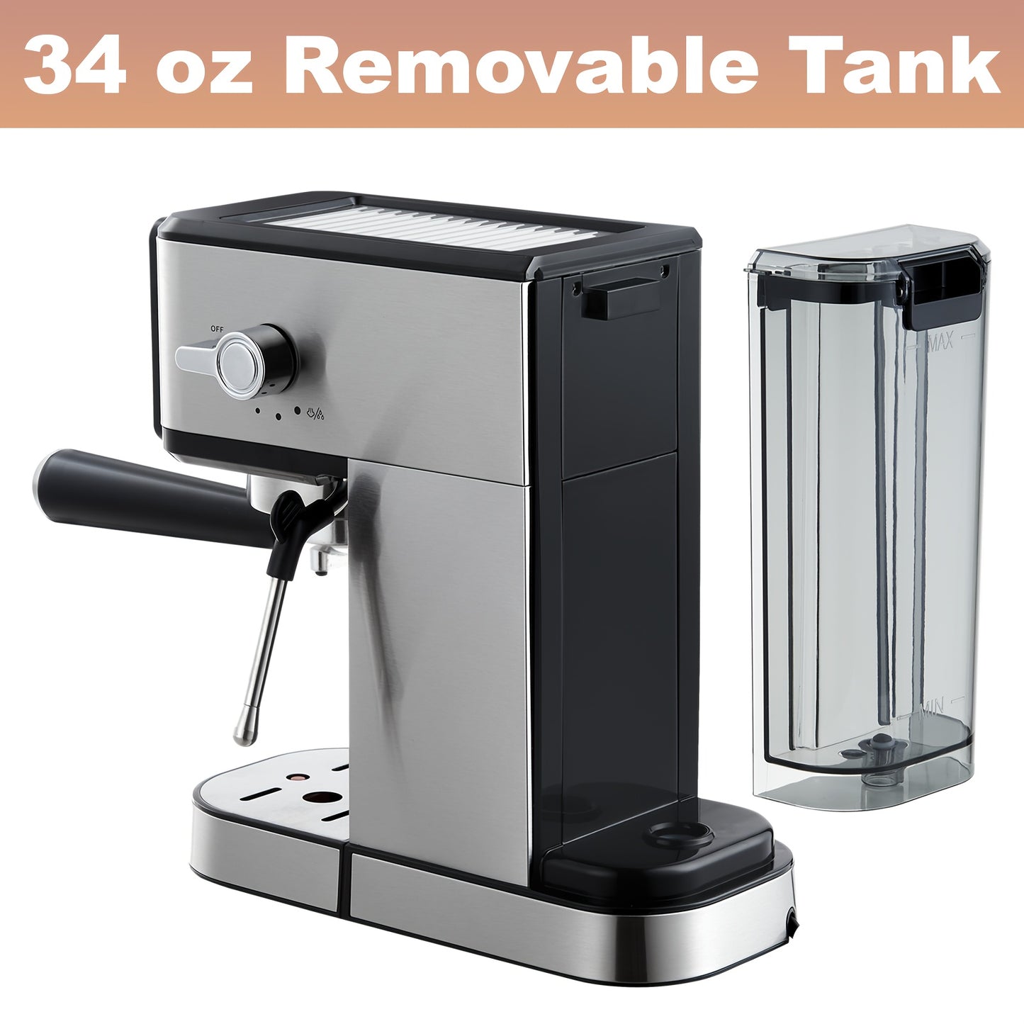 Tesslux 20-Bar Dual Boiler Espresso Maker – Café Quality at Home