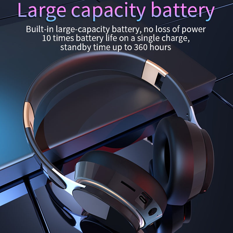 Wireless Over Ear Headphones – Foldable with Mic, FM Radio, AUX & TF Card Support