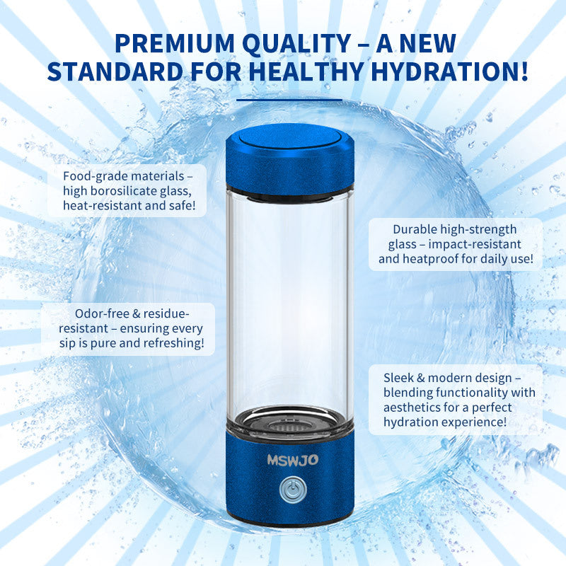 MSWJO Advanced Hydrogen Water Bottle – 420ml Portable Ionizer for Healthy Hydration