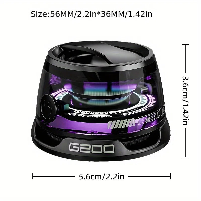 Portable Magnetic Mini Bluetooth Speaker RGB Lights, Phone Stand, Dual Bass, USB-C