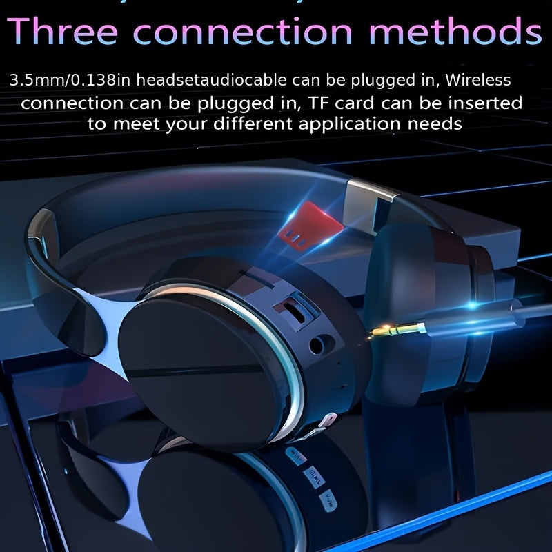 Wireless Over Ear Headphones – Foldable with Mic, FM Radio, AUX & TF Card Support