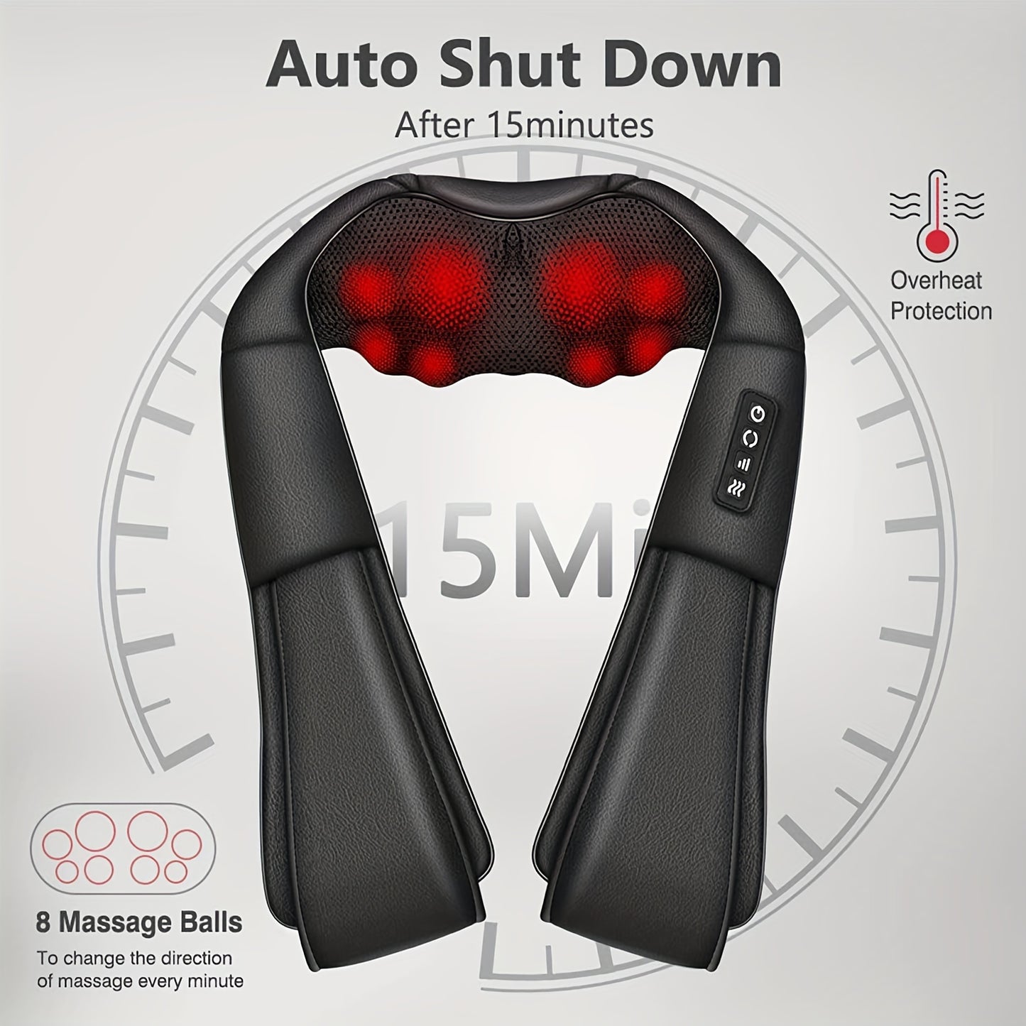 Portable Electric Neck Massager – Deep Kneading & Acupressure for Neck, Back & Shoulders