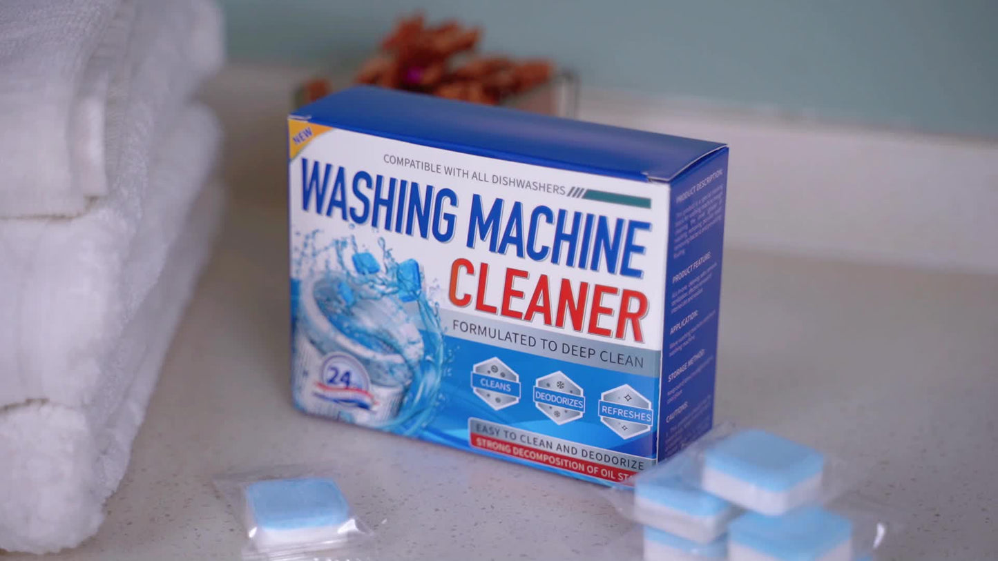 Washing Machine Cleaner Descaler Tablets for HE Front & Top Load Washer Deep Cleaning