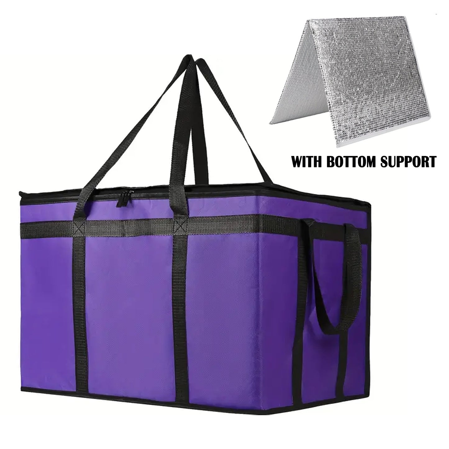 XXXL Insulated Food Delivery Bag, Thermal Leakproof Catering Tote, Reusable