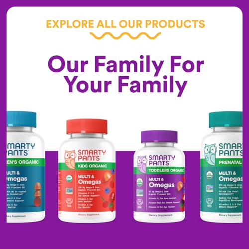 SmartyPants Toddler Multivitamin – Omega-3 + Essential Nutrients Gummies (60 ct)
