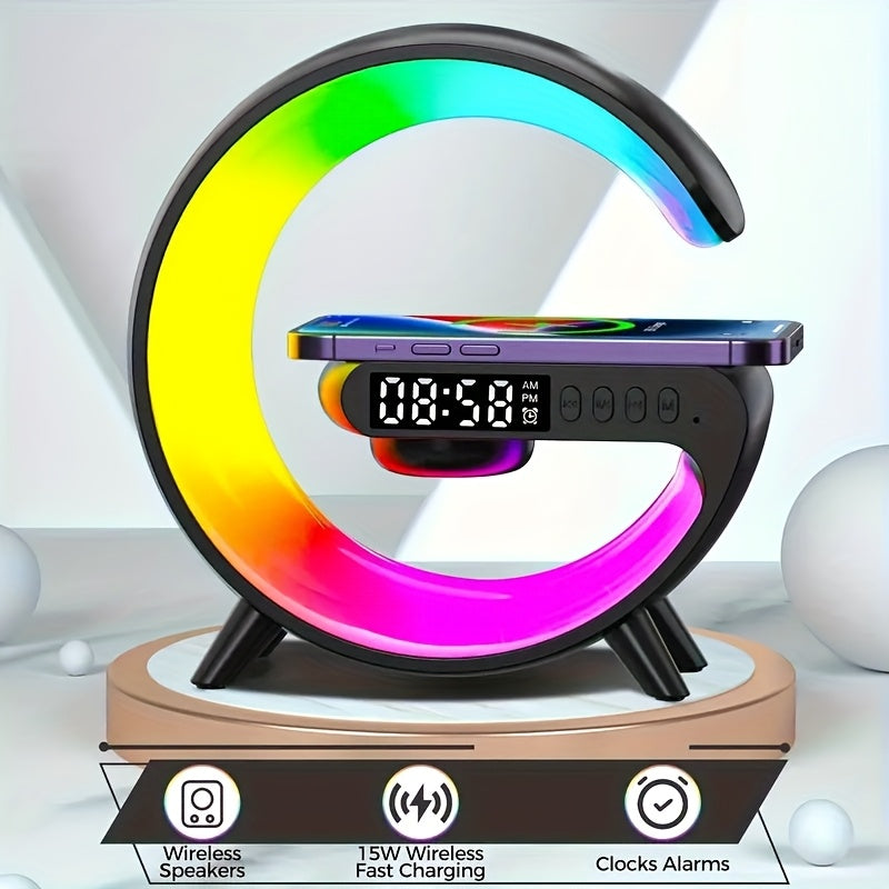 Compact Smart Speaker & Wireless Charger with Sunrise Alarm