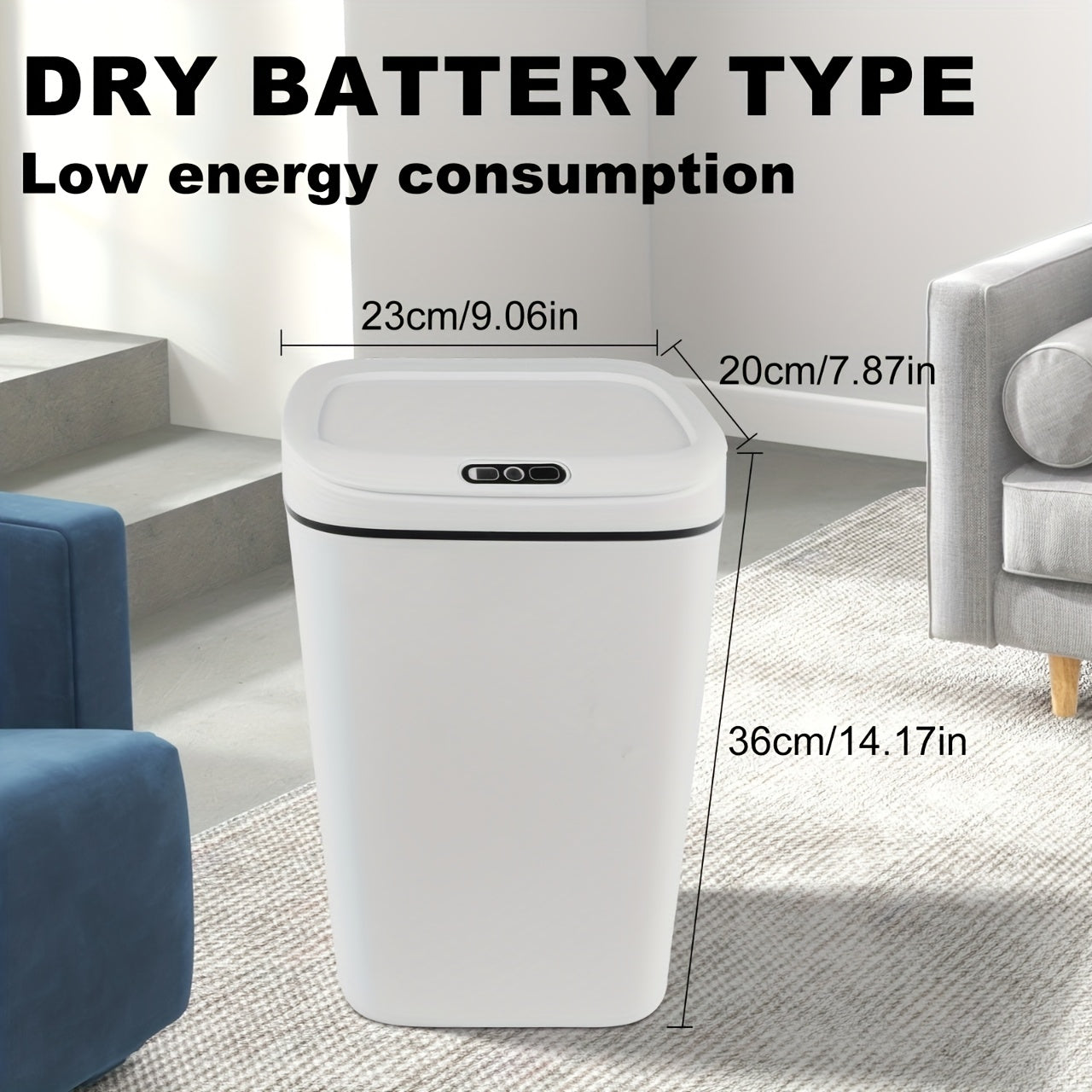 Smart Motion Sensor Trash Can – Hands-Free Electric Bin for Kitchen, Bathroom, Office