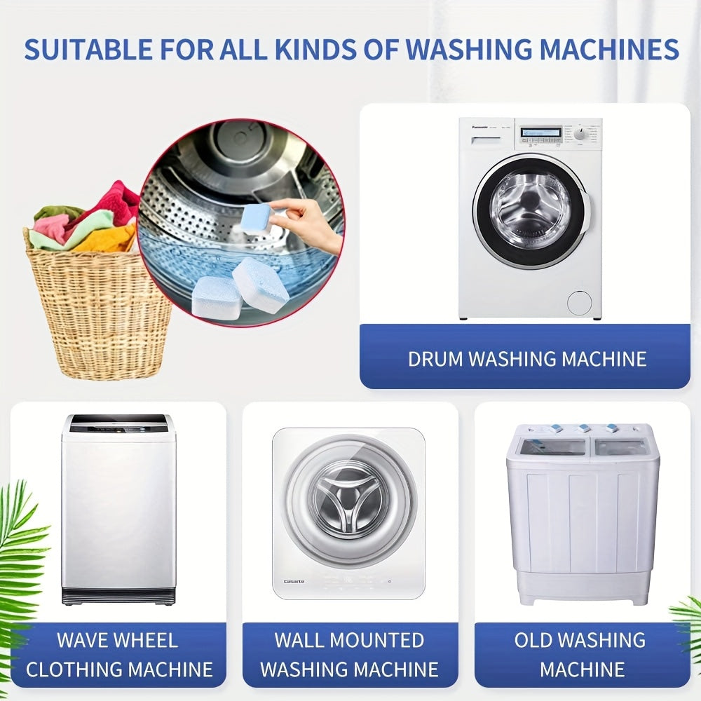 Washing Machine Cleaner Descaler Tablets for HE Front & Top Load Washer Deep Cleaning