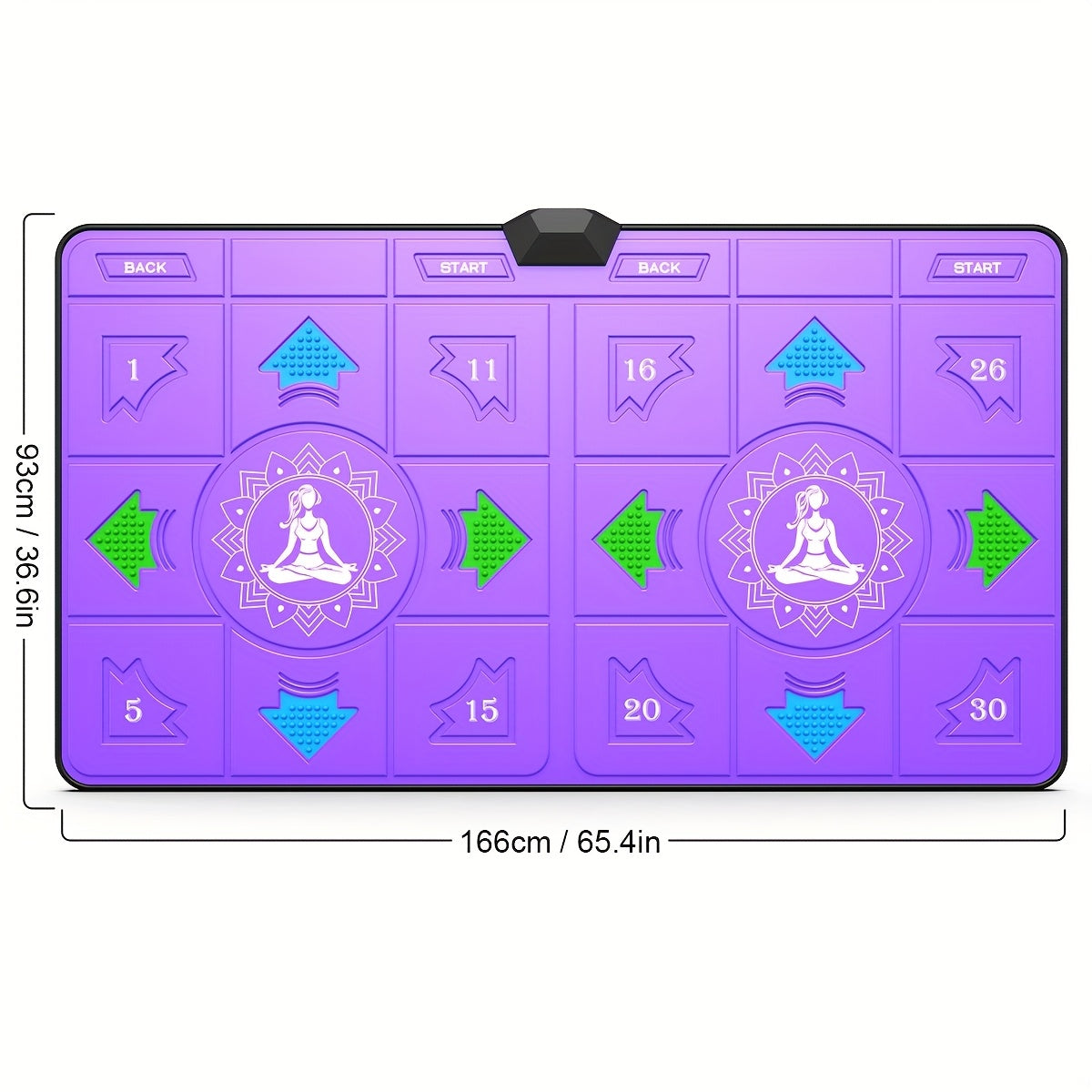 Double Dance Mat USB Step Pad for Kids & Adults w/ Camera Tracking, TV Fitness Game