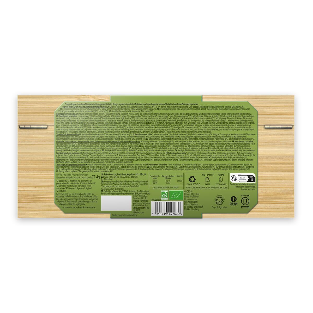 Pukka Discovery Chest – Organic Herbal Tea Gift in Bamboo Box (42 Bags)
