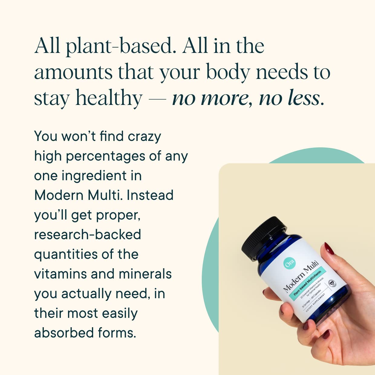 Ora Organic Multivitamin – Plant-Based Daily Support (60 Vegan Capsules)