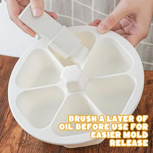 YLOIJO 6-in-1 Triangle Sushi Onigiri Mold, BPA-Free DIY Rice Mold