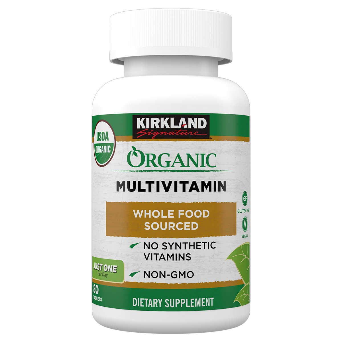 Kirkland Signature USDA Organic Multivitamin 80 Coated Tablets