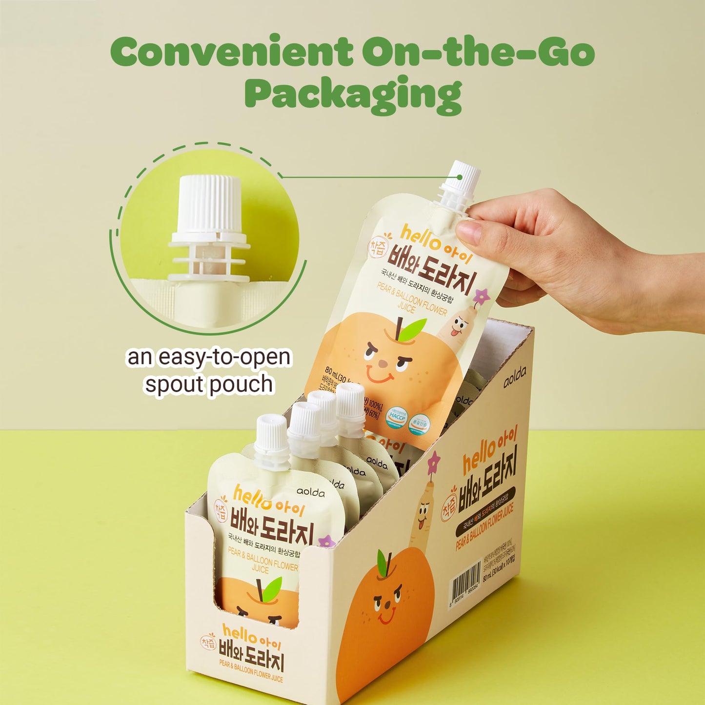 Natural Bellflower & Pear Juice – Kid-Friendly Korean Drink (20 Bags)