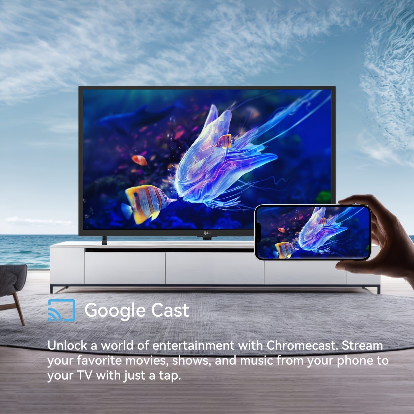 32" Google Smart TV 720p HDR, Chromecast, Voice Remote, 2025 Palette Series