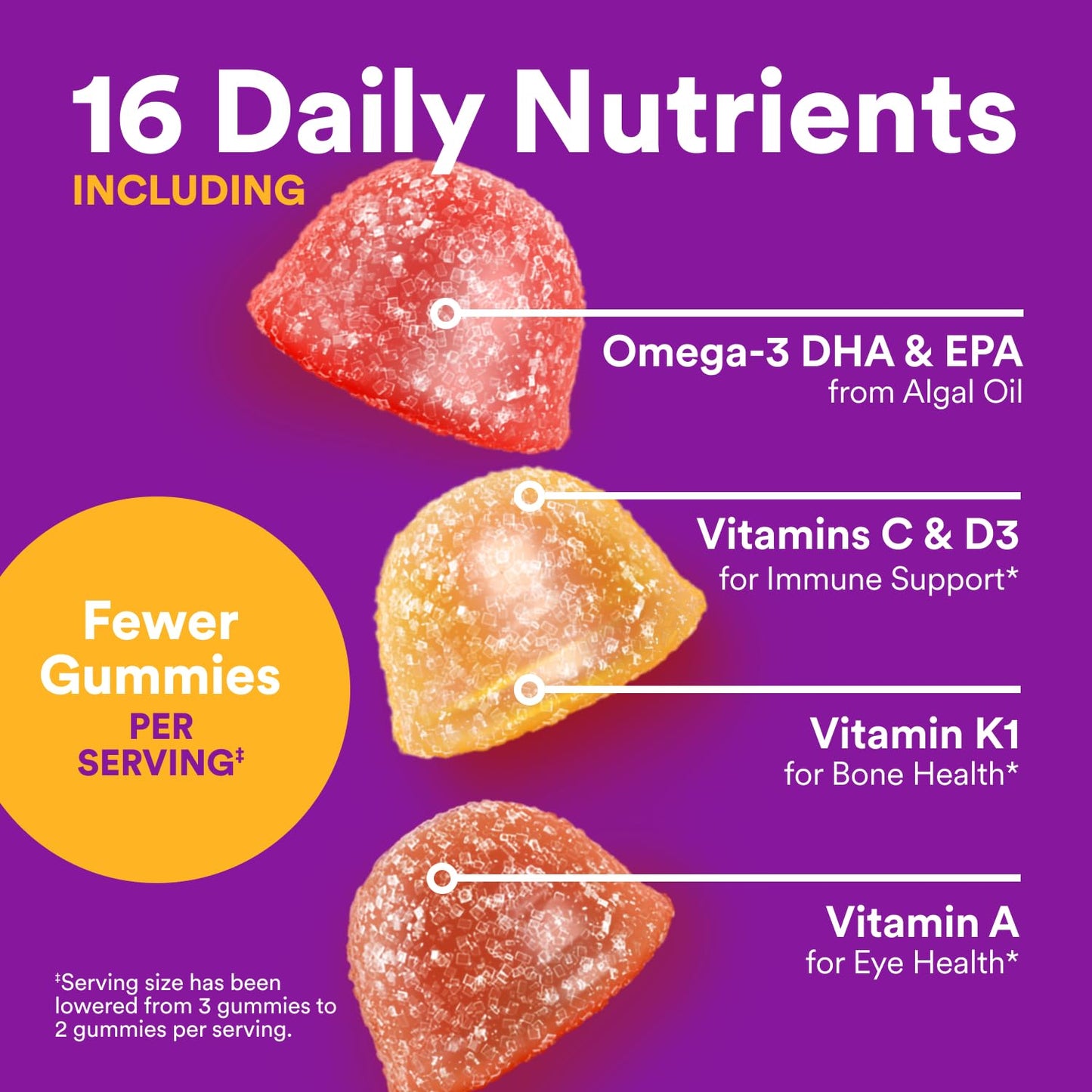 SmartyPants Toddler Multivitamin – Omega-3 + Essential Nutrients Gummies (60 ct)