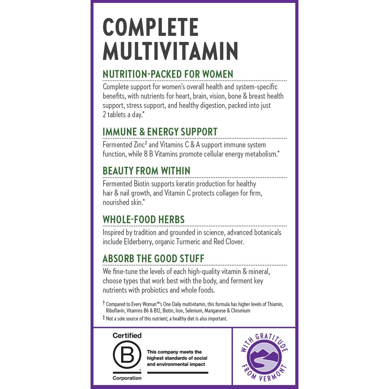 New Chapter Women's Multivitamin – Advanced Formula with Iron & D3 (72 ct)