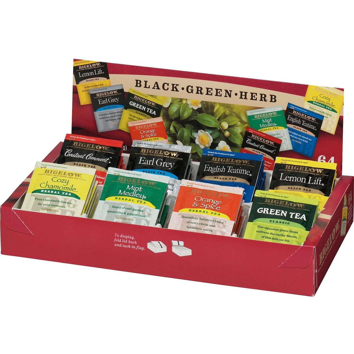 Bigelow Tea Sampler – 64 Assorted Bags