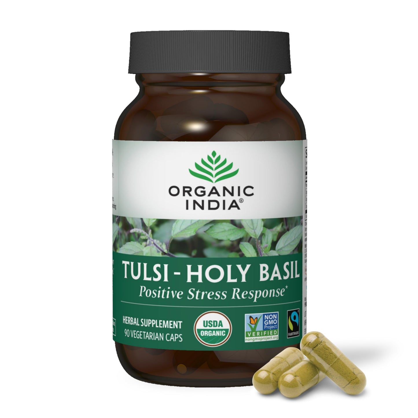 ORGANIC INDIA Tulsi Capsules – Holy Basil for Immunity & Stress (90 ct)