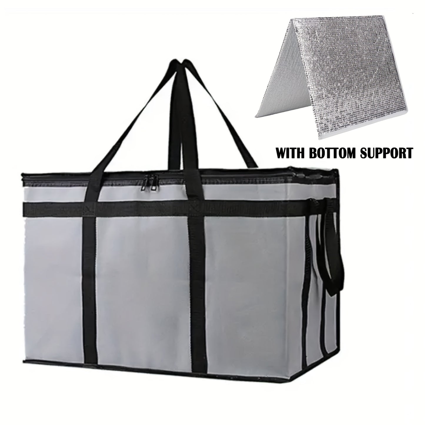 XXXL Insulated Food Delivery Bag, Thermal Leakproof Catering Tote, Reusable