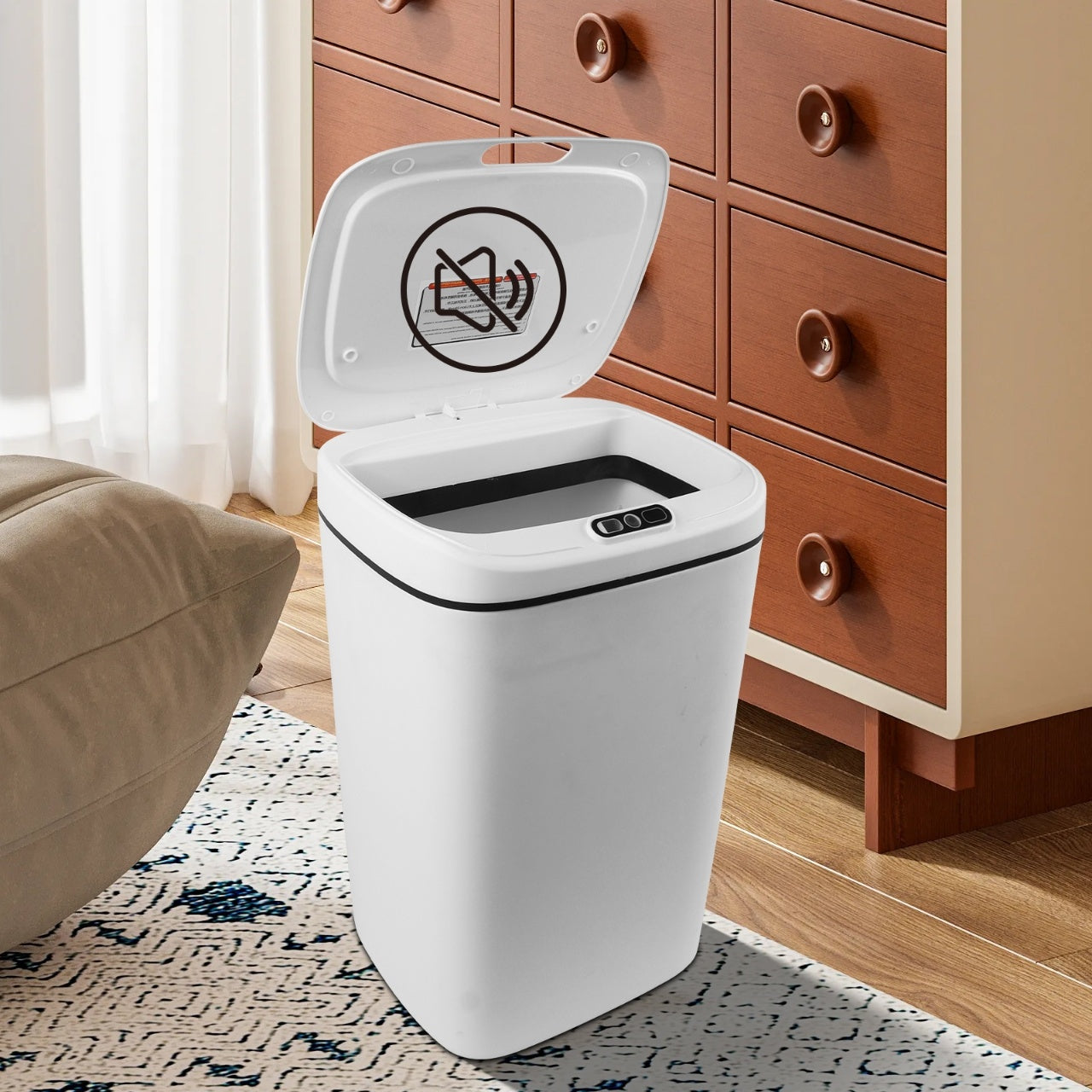 Smart Motion Sensor Trash Can – Hands-Free Electric Bin for Kitchen, Bathroom, Office