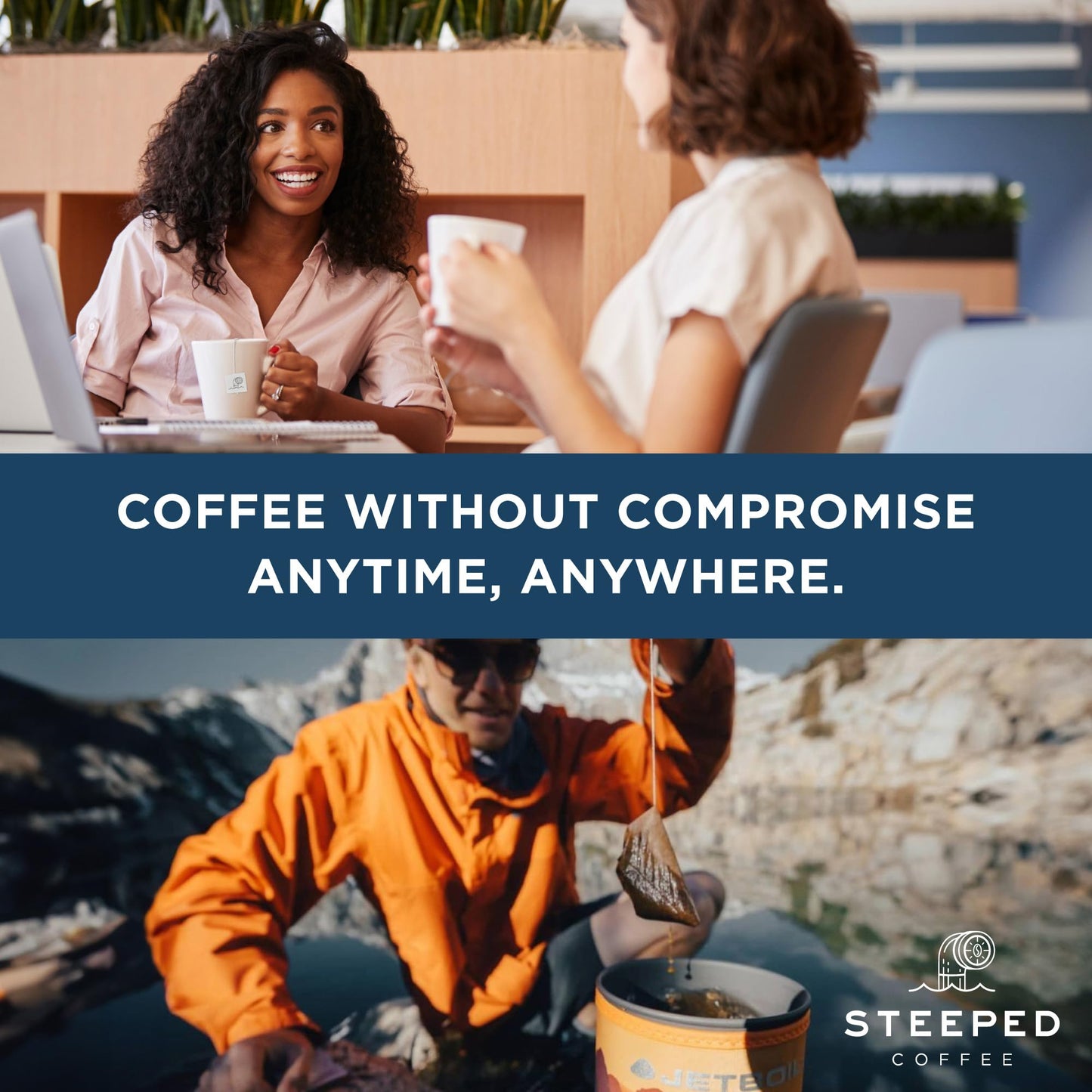 Single-Serve Steeped Coffee (8-Pack) – Eco & Travel Friendly