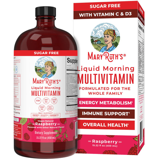 MaryRuth Morning Multivitamin – Liquid Raspberry Blend (15 Servings)