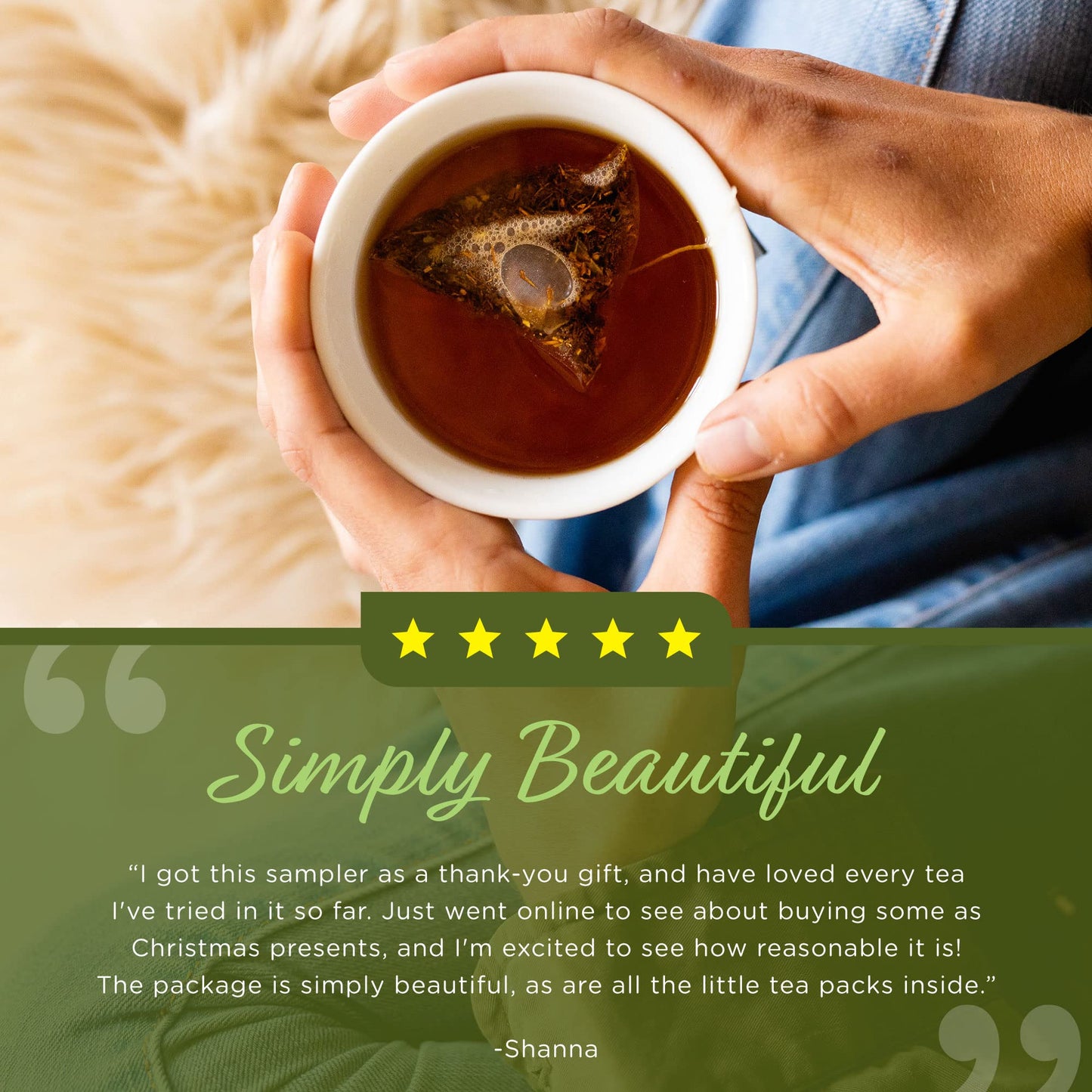 The Tea Spot – Loose Leaf Tea Sampler (Pyramid Sachets, 16 Count)