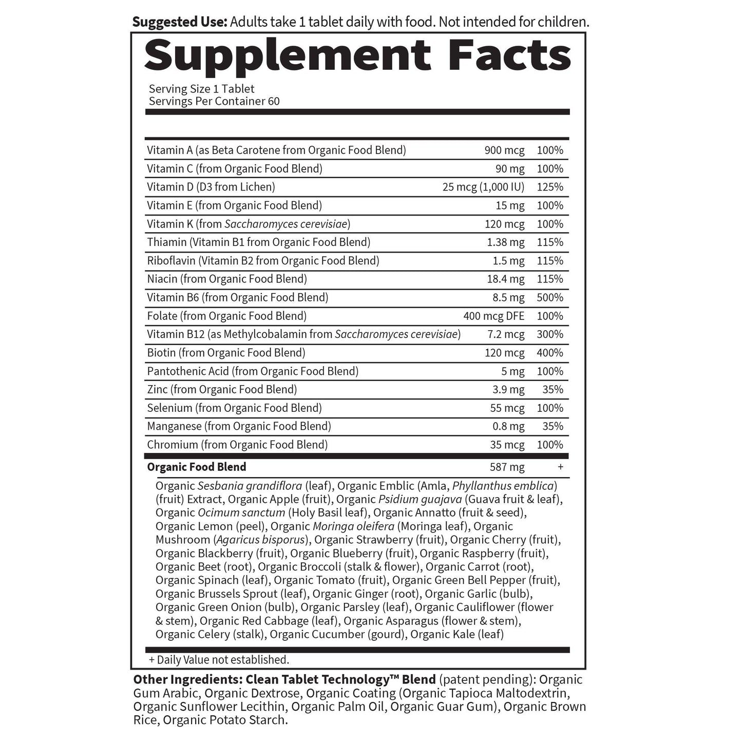 Garden of Life Men's Multivitamin – Once Daily Organic Formula (60 Tablets)
