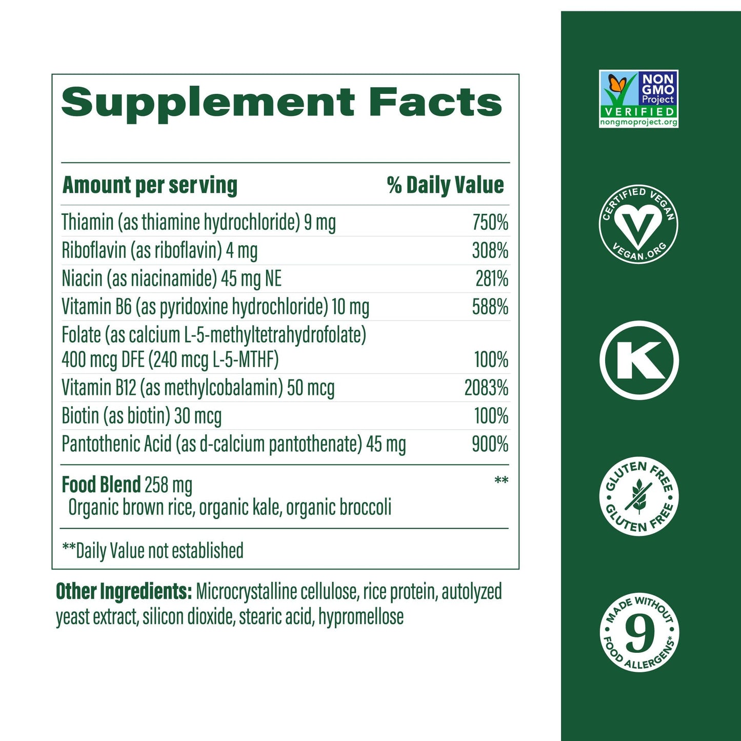 MegaFood B Complex – Folate, B6, B12, Biotin & More (90 ct)