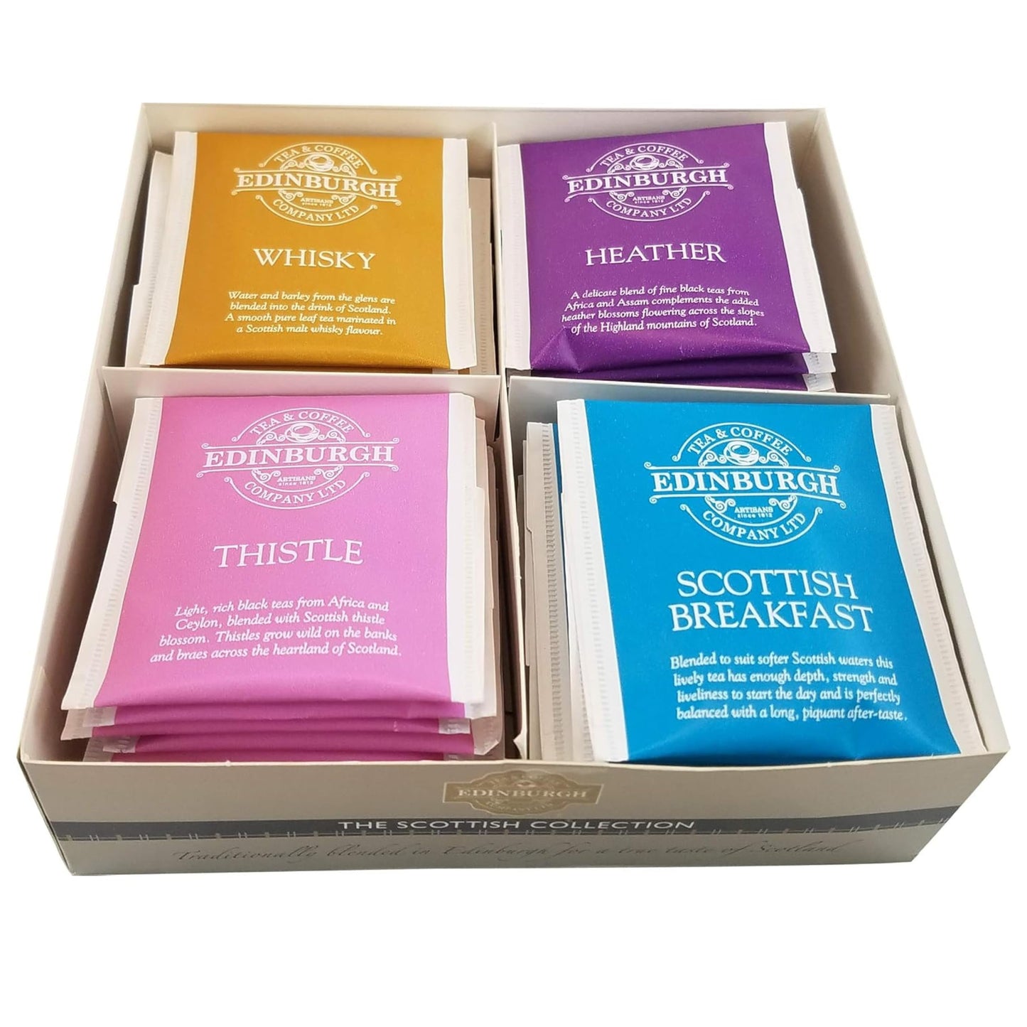Scottish Tea Sampler – 4 Flavor Variety (40 Sachets)