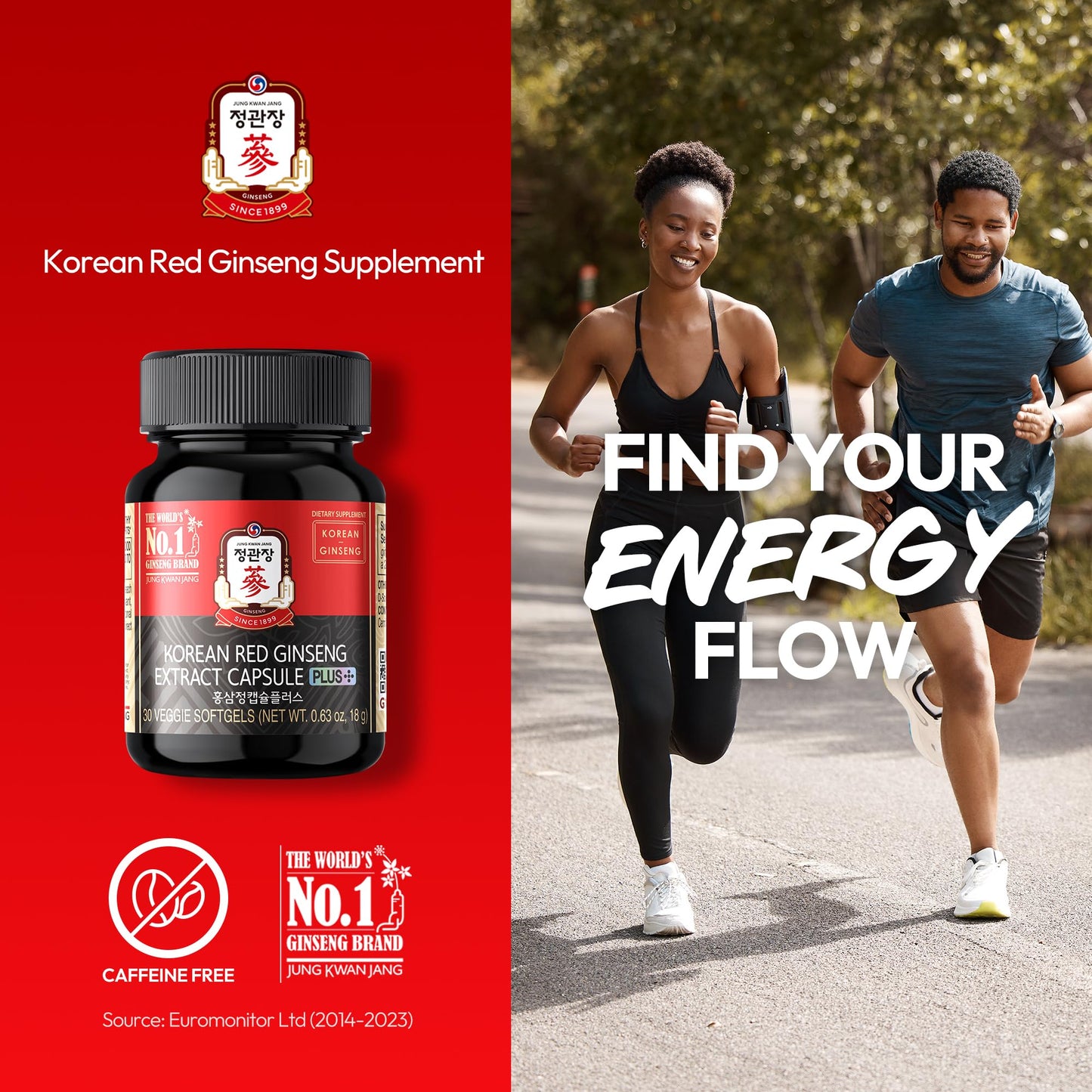 Korean Red Ginseng Plus – Vegan Energy & Immune Support (30 Caps)