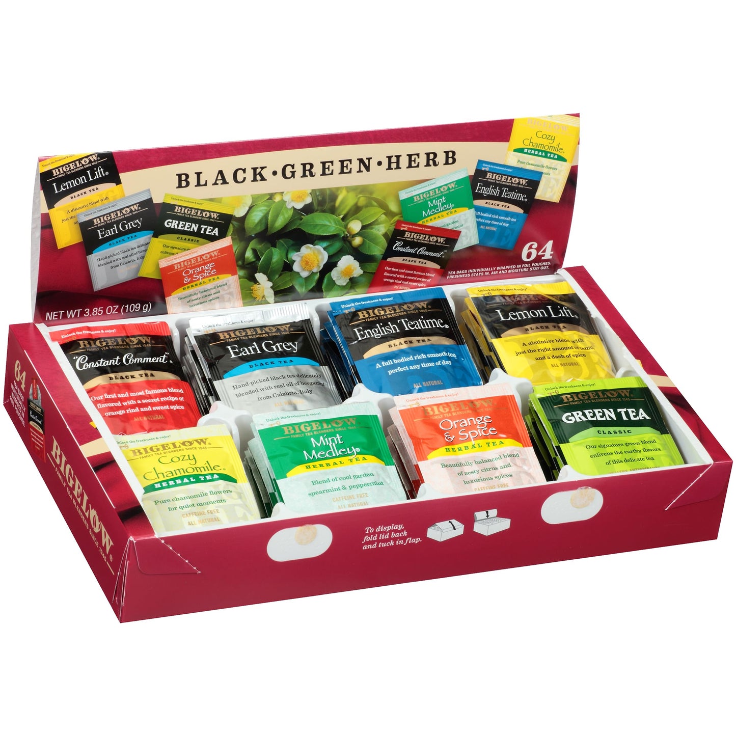 Bigelow Tea Sampler – 64 Assorted Bags