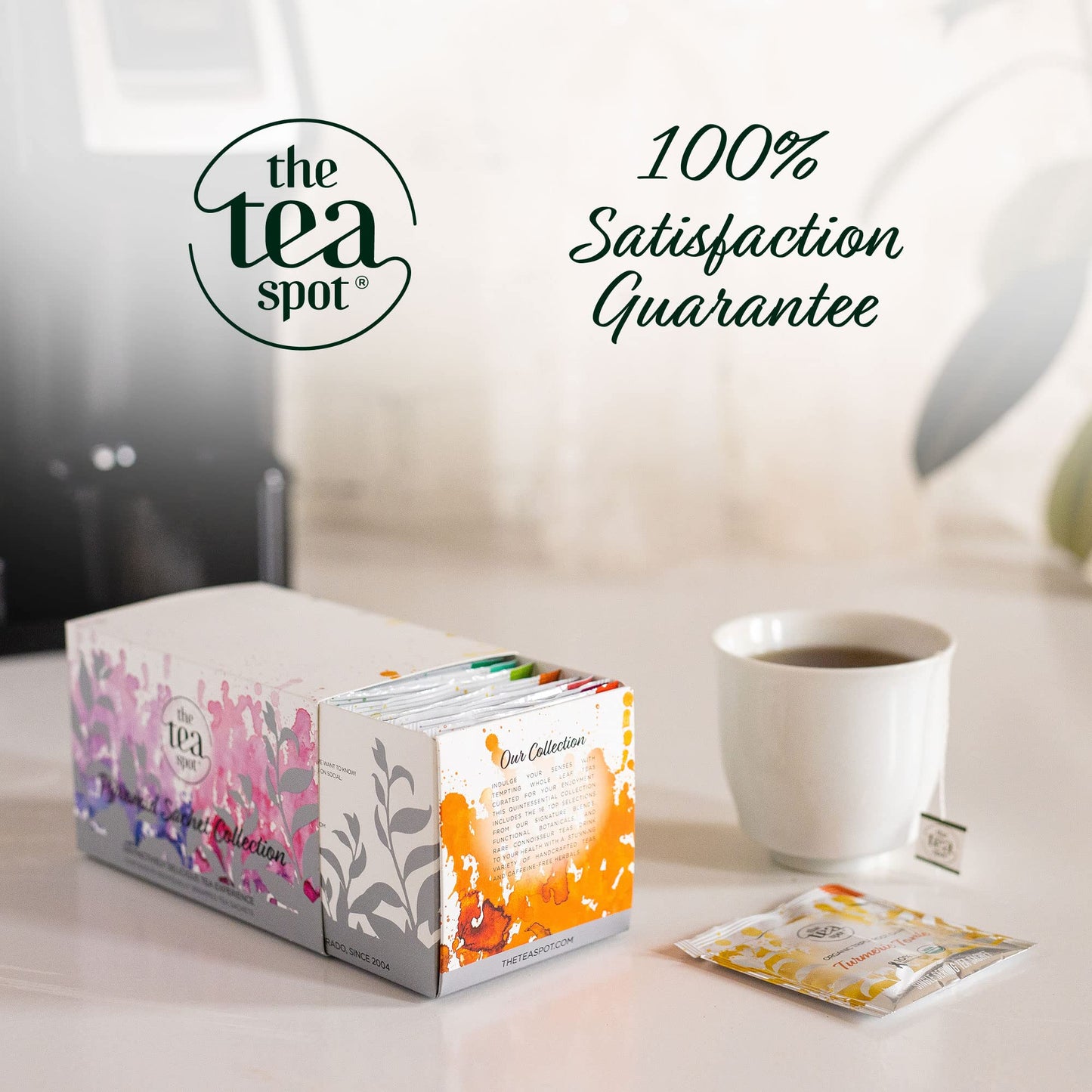 The Tea Spot – Loose Leaf Tea Sampler (Pyramid Sachets, 16 Count)