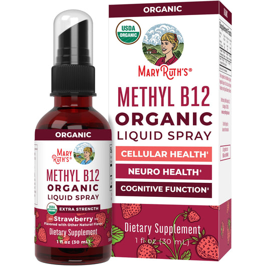 MaryRuth Vitamin B12 Spray – Organic Vegan Energy Support (1oz)