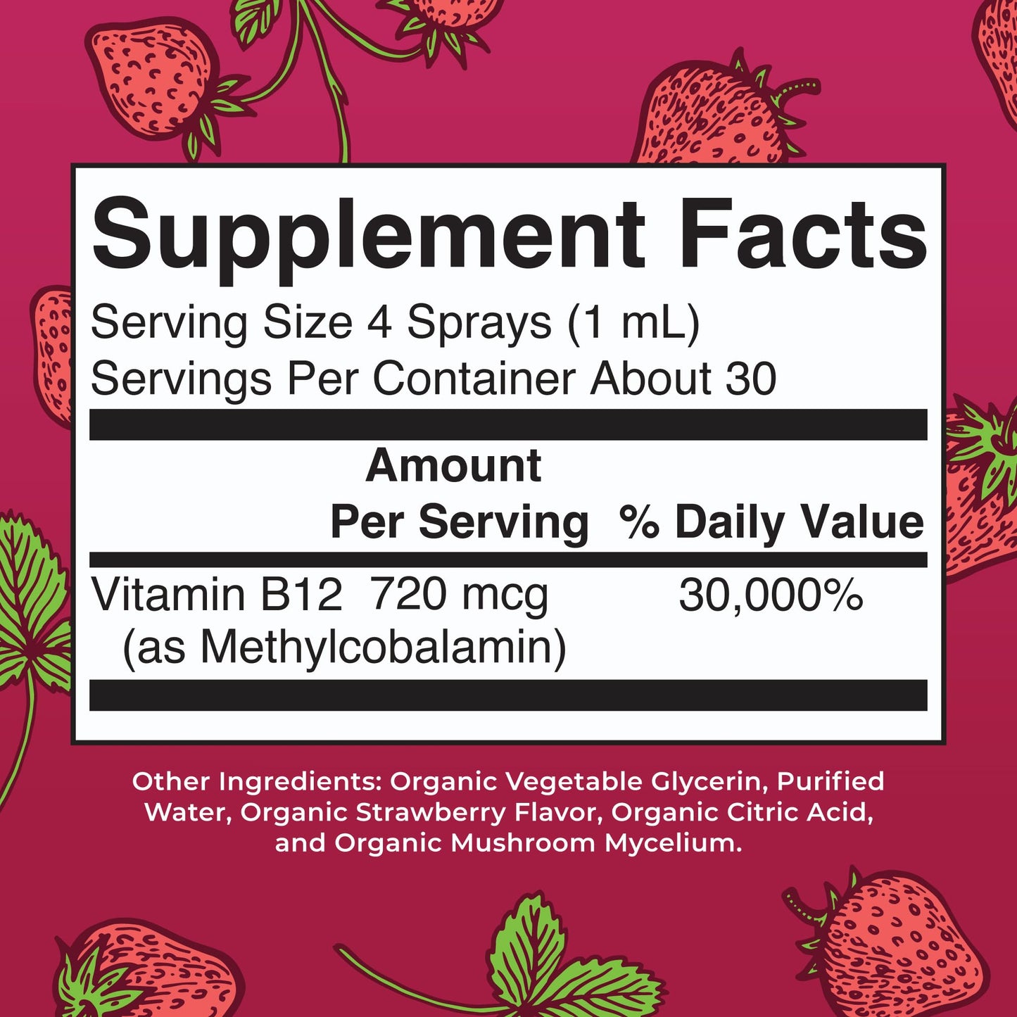 MaryRuth Vitamin B12 Spray – Organic Vegan Energy Support (1oz)