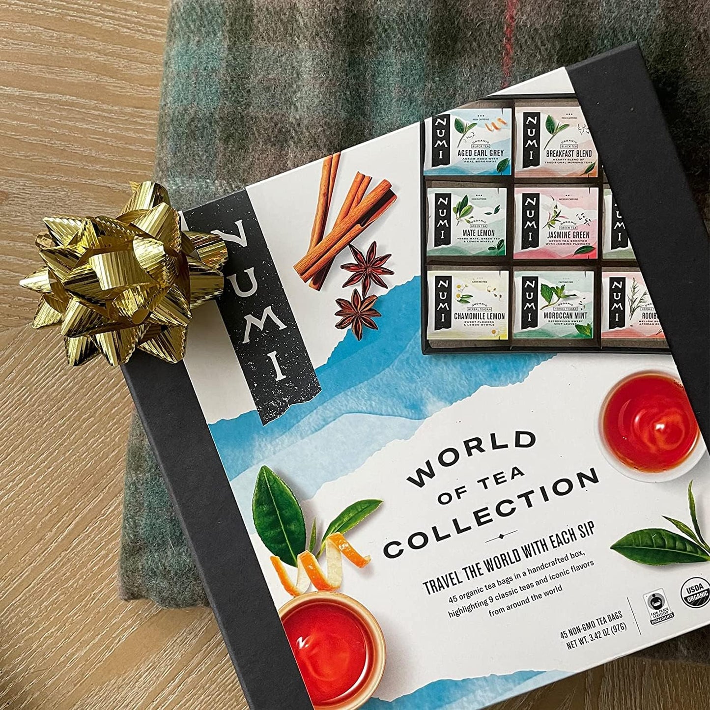 Numi World of Tea Gift Set – 45 Fair Trade Organic Tea Bags