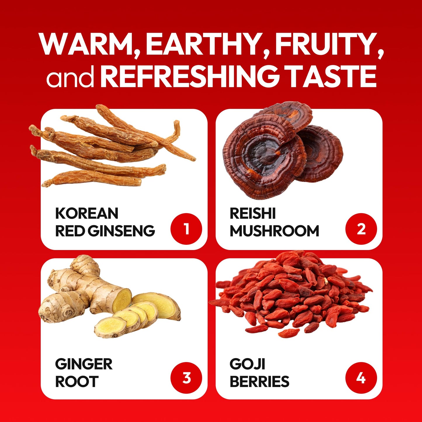 HongSamWon Plus Korean Red Ginseng Herbal Drink by JUNG KWAN JANG – Natural Energy Boost with Jujube & Reishi, Caffeine-Free (30 Pouches)
