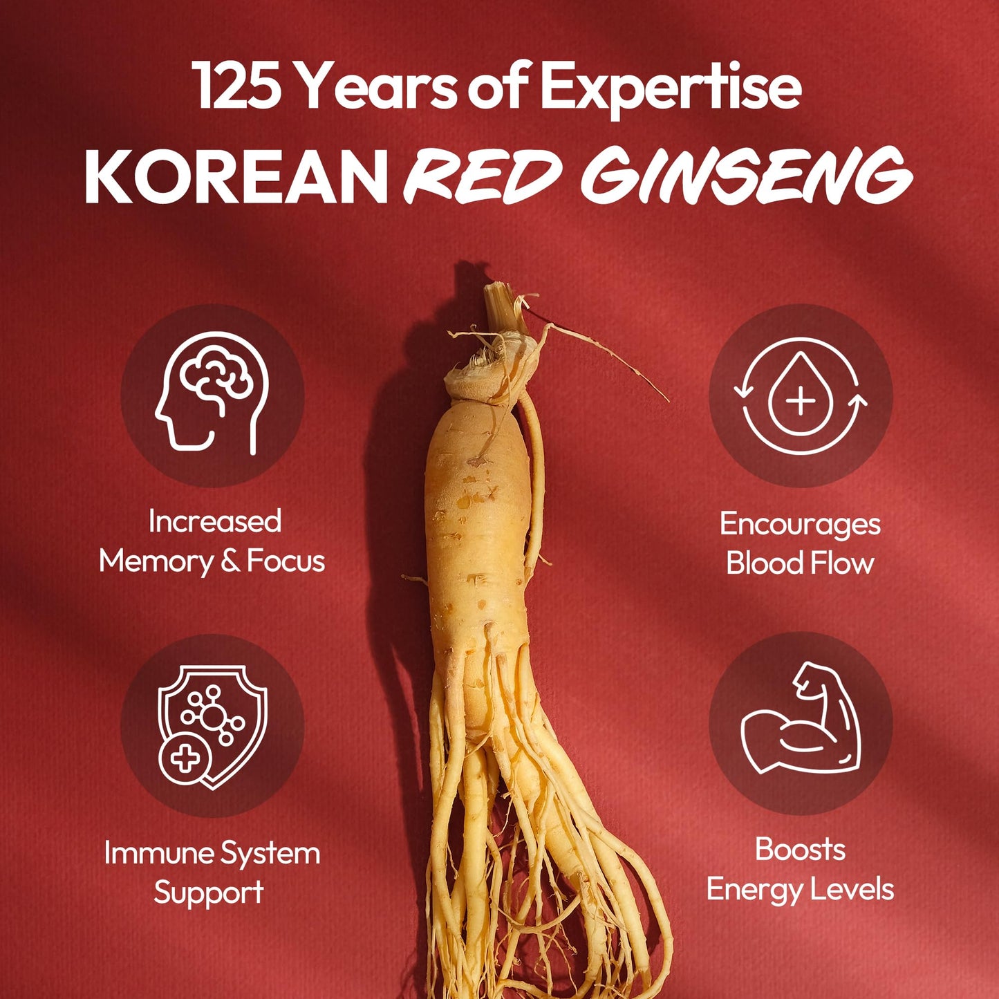 Korean Red Ginseng Plus – Vegan Energy & Immune Support (30 Caps)