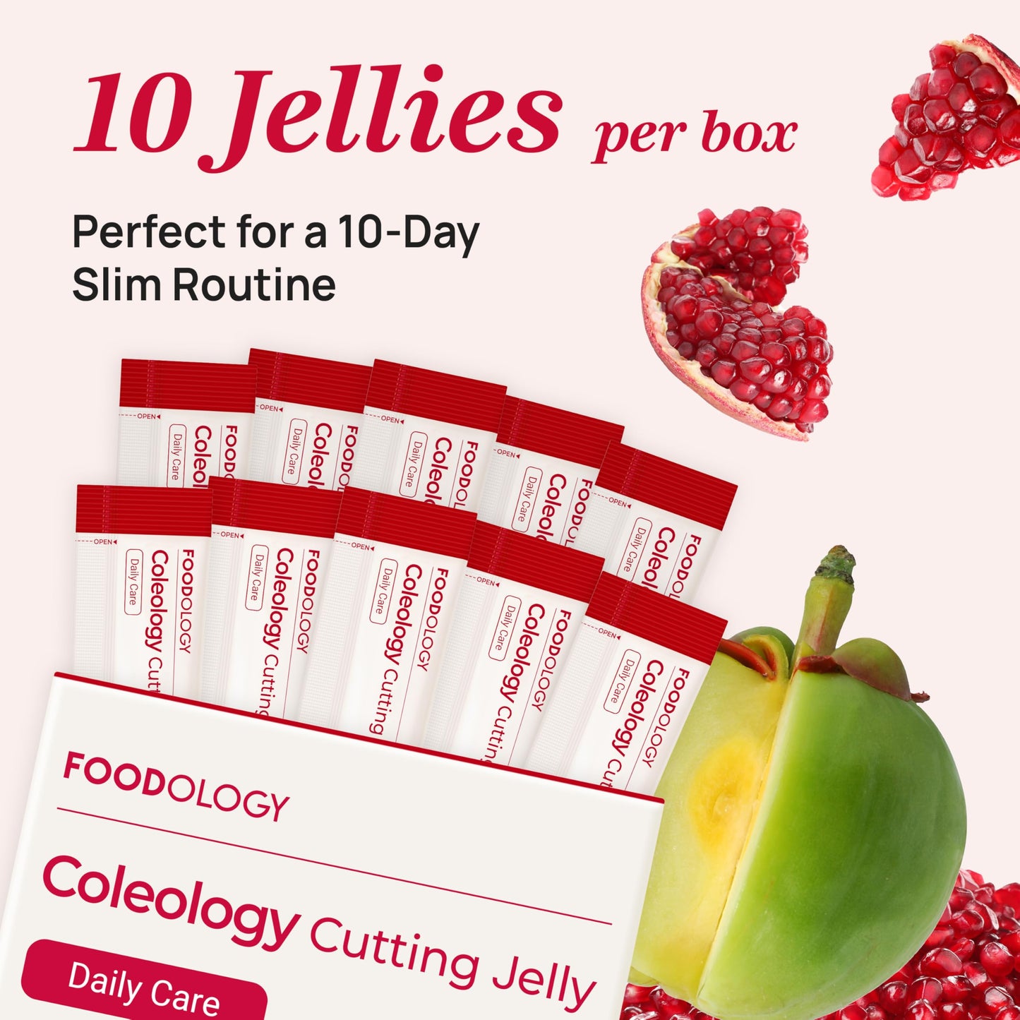 FOODOLOGY Coleology Cutting Jelly – Garcinia & Collagen Sticks (10 Sticks)