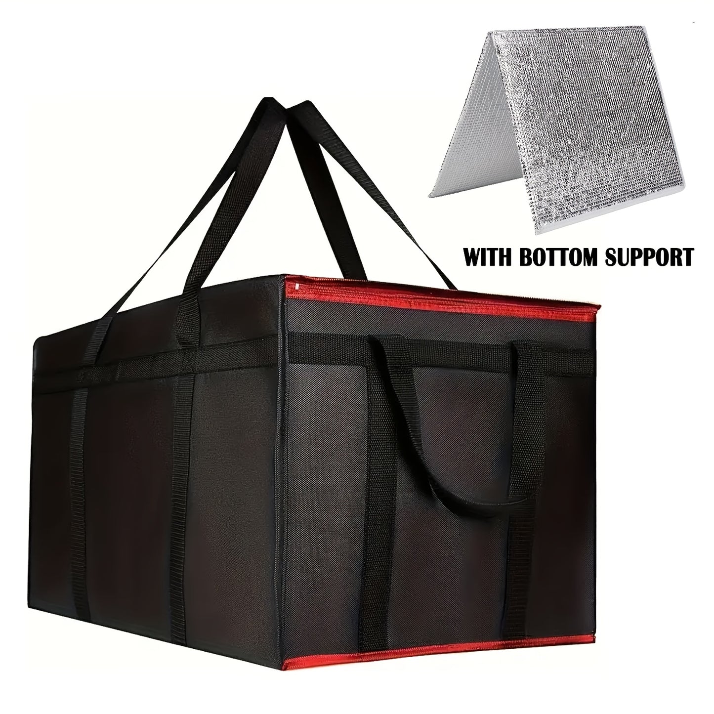 XXXL Insulated Food Delivery Bag, Thermal Leakproof Catering Tote, Reusable