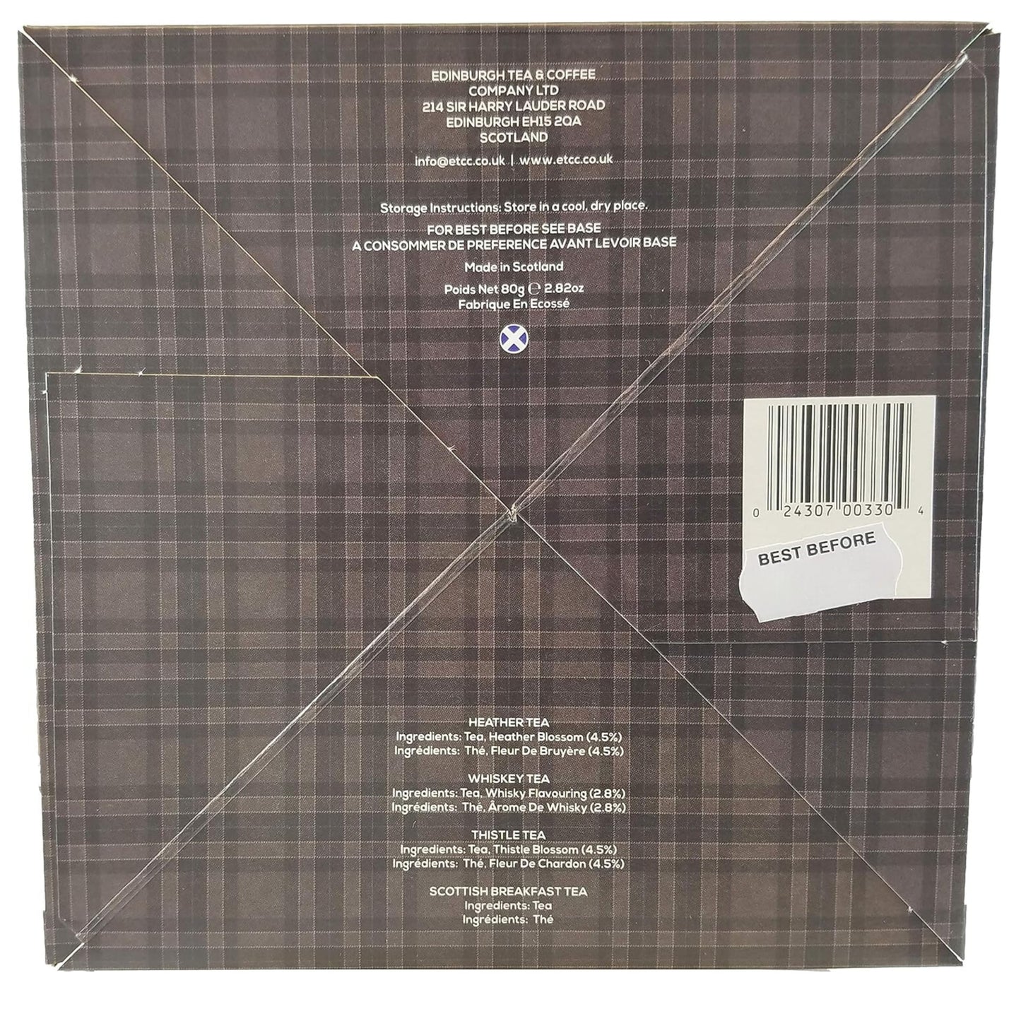 Scottish Tea Sampler – 4 Flavor Variety (40 Sachets)