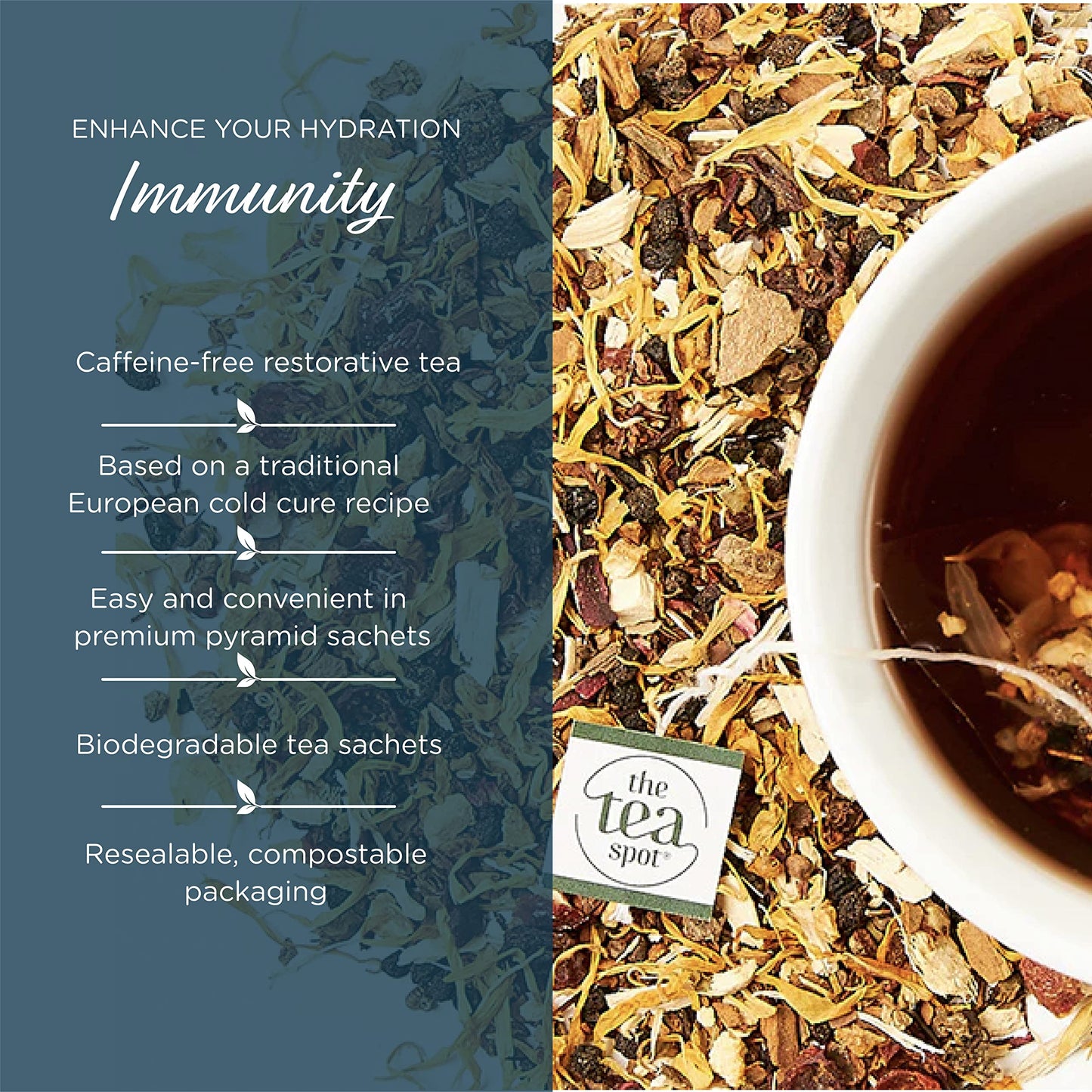 The Tea Spot Immunity Boost Tea – Elderberry & Adaptogens (15 Bags)